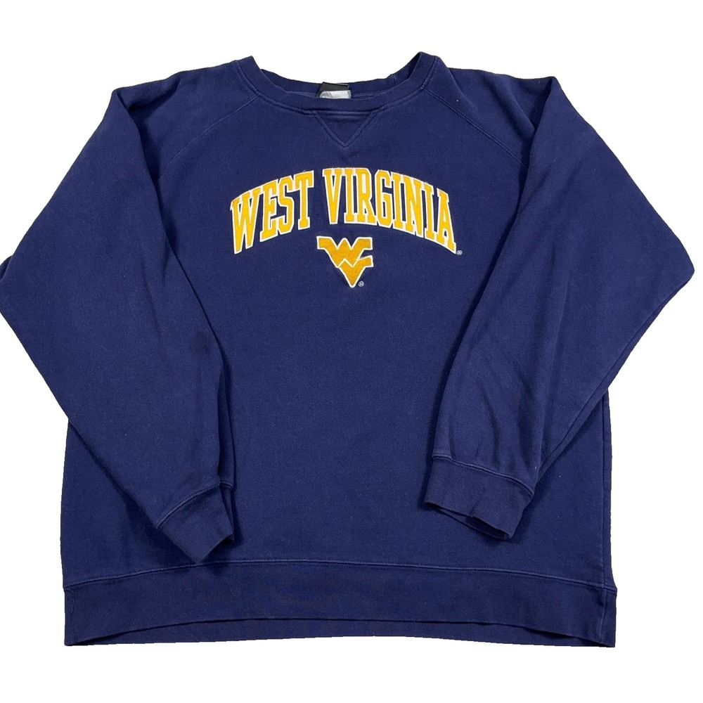 Vintage Y2K West Virginia Mountaineers Sweatshirt Men XXL 2XL Crewneck WVU Sewn
